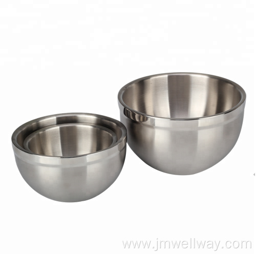 Multipurpose Stainless Steel Double-walled Mixing Bowl Set